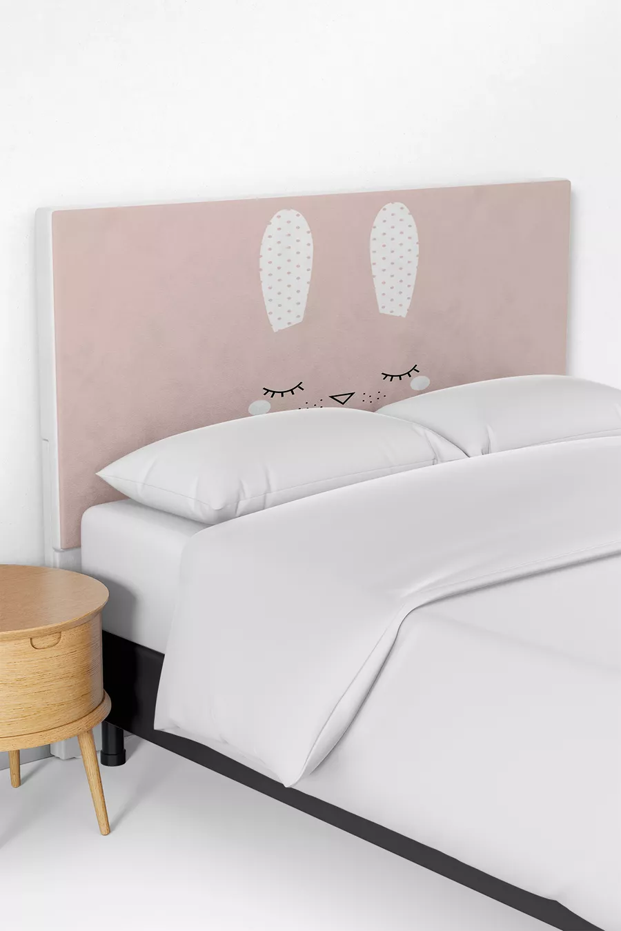 Housse de tête de lit pour enfants avec motif lapin