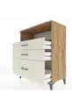 Commode Hyperion Étagère simple 3 tiroirs en pin - pierre de lune