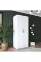 Armoire Rani  2 portes 4 étagères 5 compartiments blanc