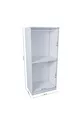 Ases  Armoire Spacieuse 2 Portes 2 Penderies Blanc - Chêne Saphir