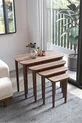 IKEAA Table gigogne en MDF et bois 4 pièces - Noyer