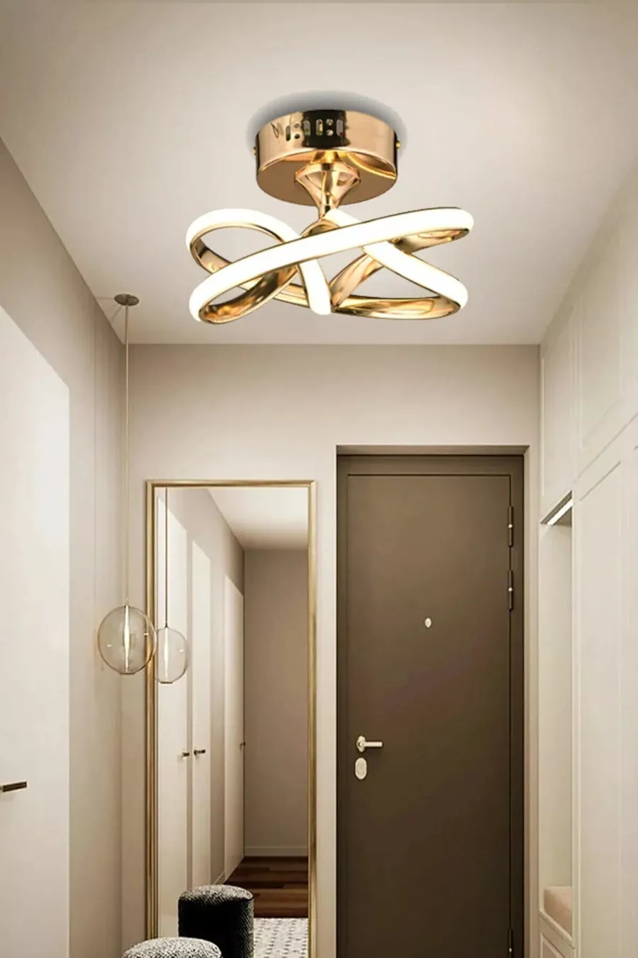 Vino Riserva Modèle Or Placage Métal Salon Cuisine Chambre à Coucher Moderne Plafonnier LED