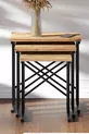 Table gigogne  en métal avec pieds - Pin