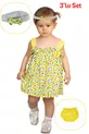 Ensemble pour bébé fille jaune avec imprimé mandarine
