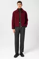 Manteau Homme Bordeaux Relaxed à Texture Douce