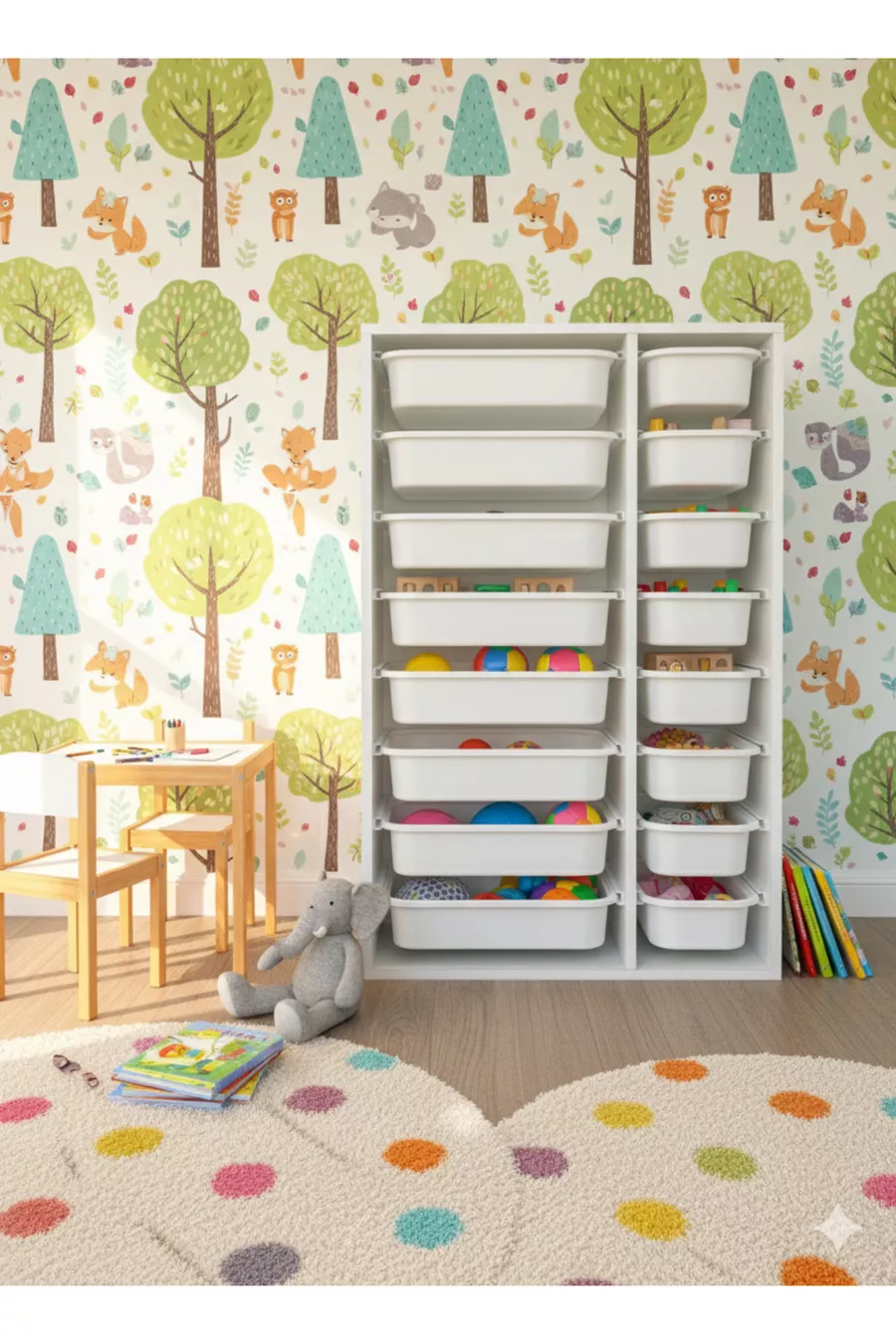 Armoire à Jouets Polyvalente avec Tiroirs et Unité de Rangement – Organisateur de Chambre d’Enfant avec Étiquette Cadeau