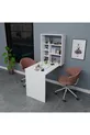 Table de manucure et pédicure avec étagères en cèdre, blanc - Cèdre