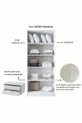 Armoire Rani  2 portes 4 étagères 5 compartiments blanc