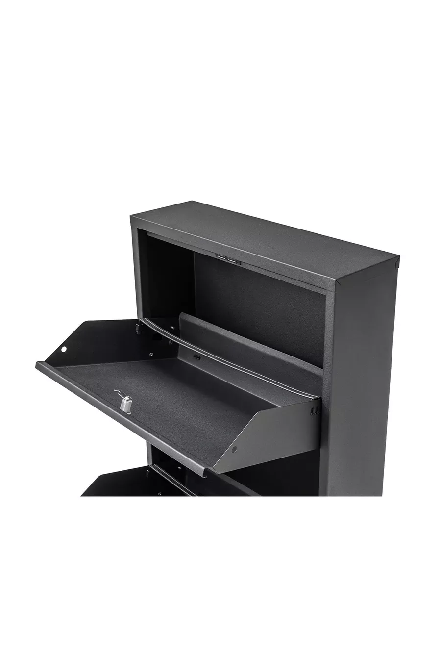 Étagère à chaussures en métal verrouillable 4 places - Anthracite RAL - 
