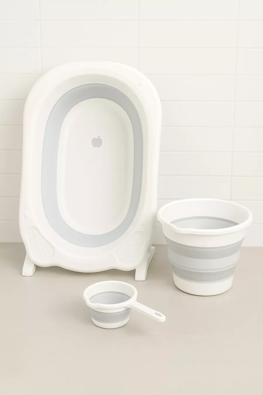 Baignoire pour bébé pliable avec ensemble de bain en filet