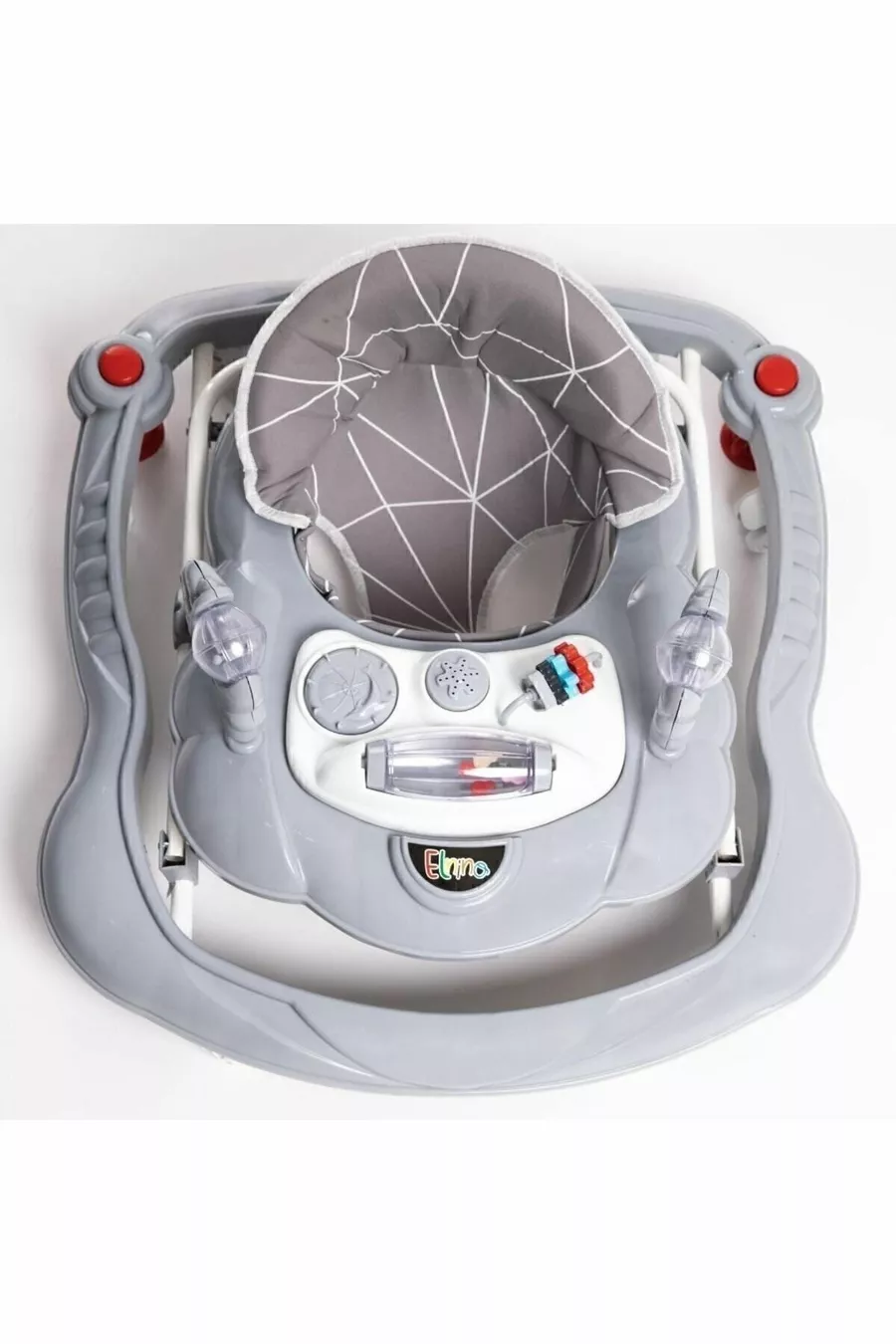 Trottine pour bébé Spider gris de luxe avec jouets, musique et lumière, à 3 vitesses