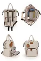 Sac à dos de soins pour bébé avec support de sangle et sac à bandoulière Mommy Bag avec porte-clés en cadeau, ensemble de 2 pièces