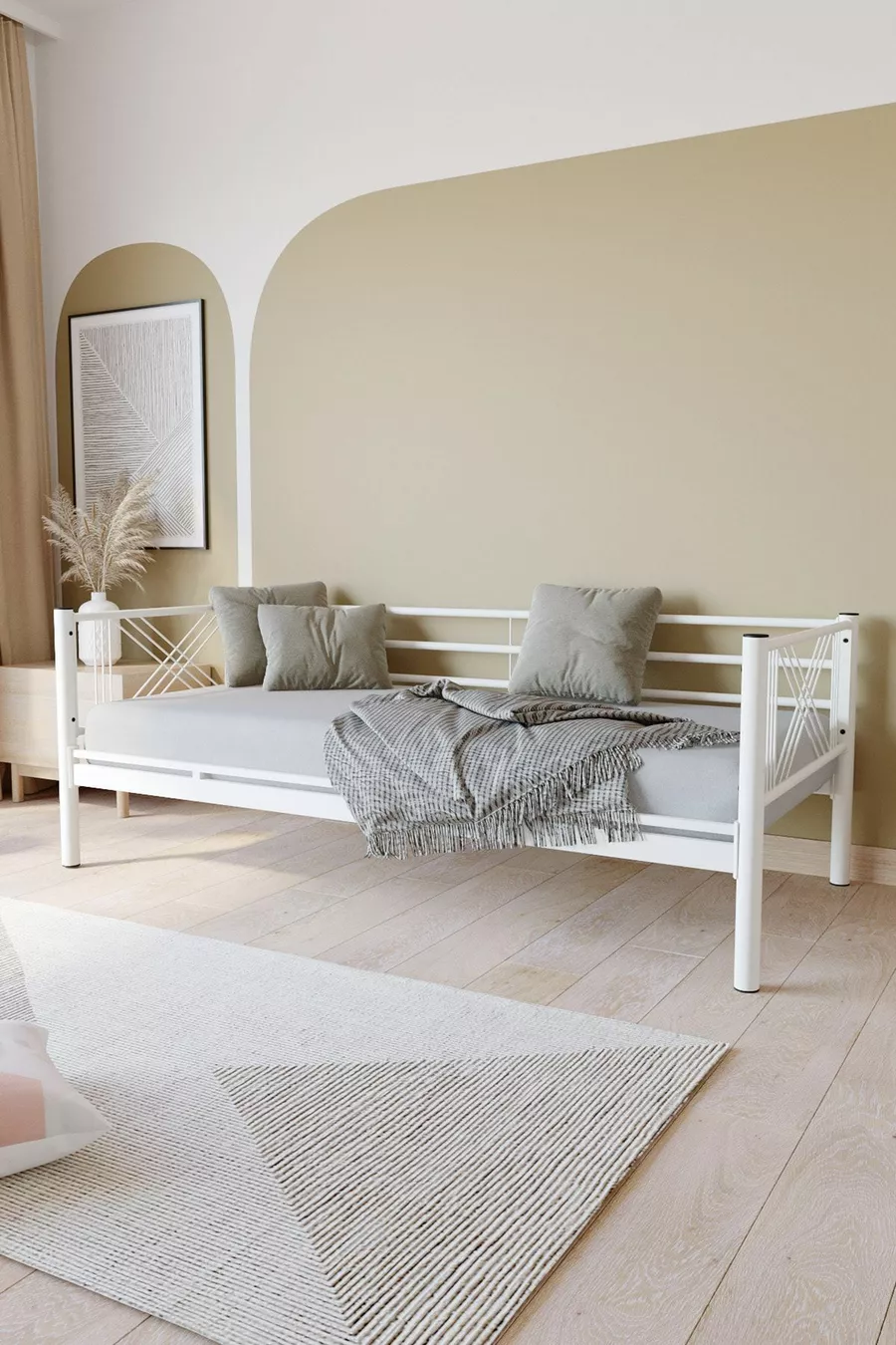 Lit superposé en métal Premium Mix  compatible avec matelas blanc, lit superposable détachable