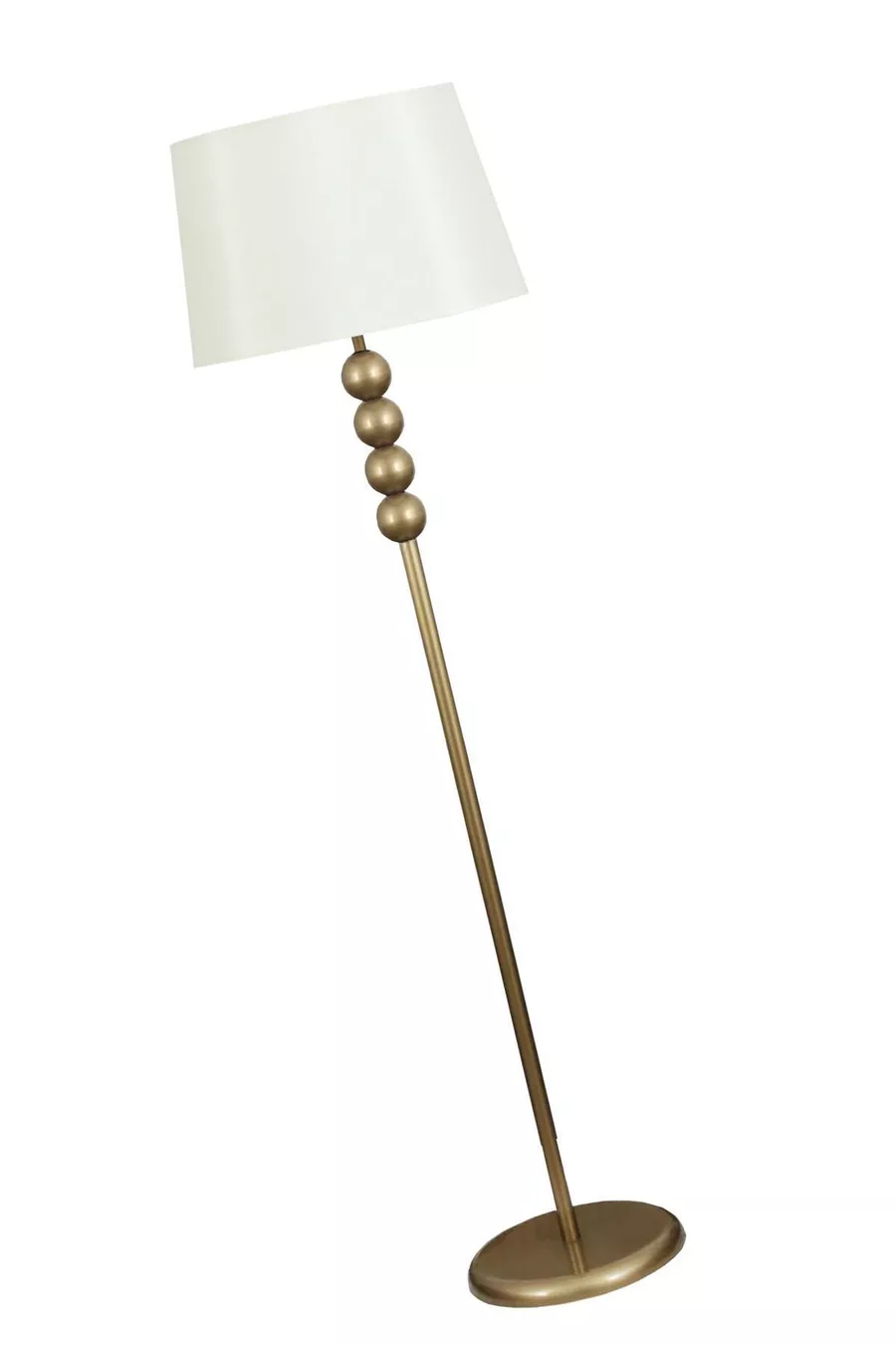 Lampadaire en métal vieilli avec pied, abat-jour crème, moderne, pour salon, chambre à coucher, salon