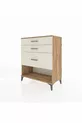 Commode Hyperion 3 tiroirs Pin-Ambre