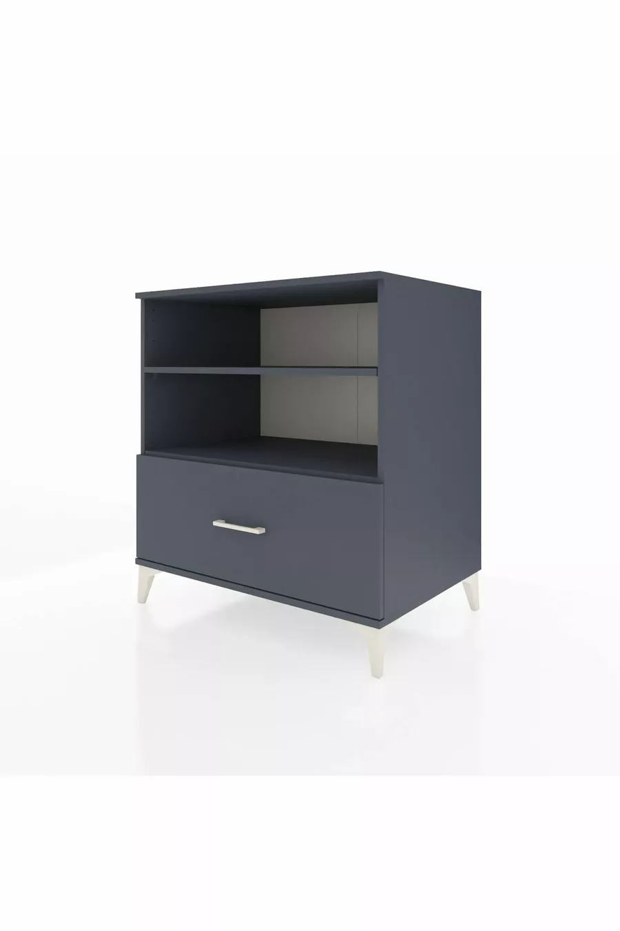 Commode Kronos avec 2 étagères et 1 tiroir Anthracite-Anthracite