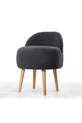 Chaise de maquillage Midnight-Bouclé avec dossier