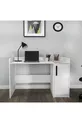Chambre d'adolescent Luses Ensemble 4 pièces Bureau blanc-Armoire-Table de chevet-Lit - Luses