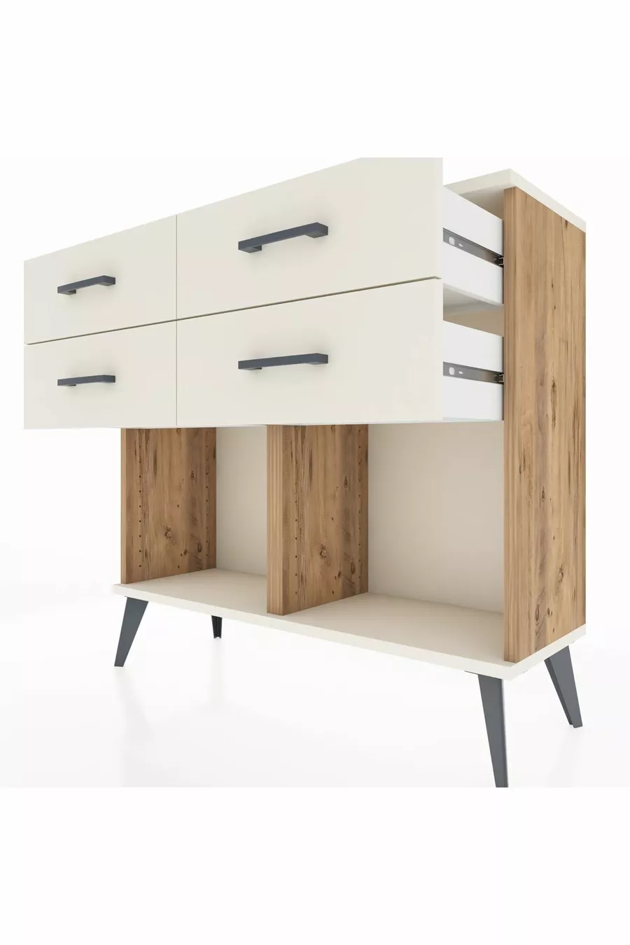 Commode Arges 4 tiroirs Pin-Pierre de Lune