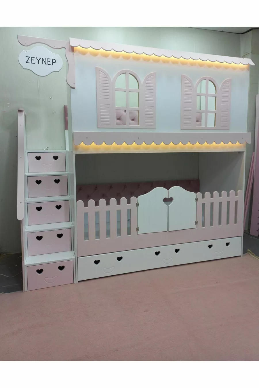 Alaçatı lit superposé avec lit pour enfant