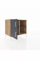 Commode Kronos 2 étagères 2 portes Pin-Anthracite