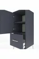 Table de chevet Hyperion avec 2 étagères, 1 tiroir et 1 porte, Anthracite-Anthracite