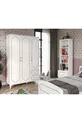 Ensemble chambre d'adolescent moderne Hayal blanc - 4 pièces et entièrement en MDF de première qualité