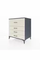 Commode Kronos 4 tiroirs Anthracite-Pierre de lune