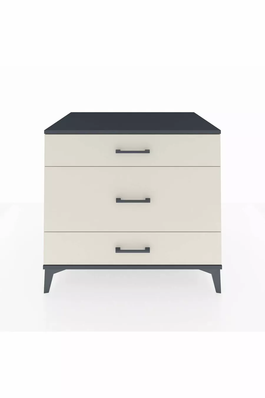 Commode Kronos 3 tiroirs Anthracite-Pierre de lune