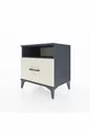 Table de chevet Hyperion avec une étagère et un tiroir, anthracite-ardoise
