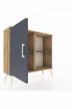 Commode Arges à 2 étagères avec 1 porte, pin-anthracite