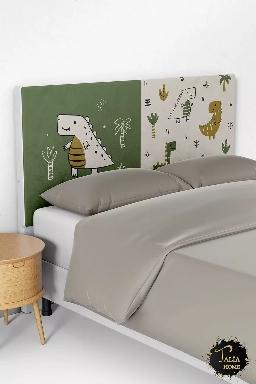 Housse de tête de lit avec motif de dinosaures mignons et d'animaux