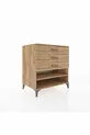 Commode Kronos à une étagère et 3 tiroirs en pin-pin