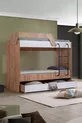 Lits superposés, lit superposé métallique à triple couche avec 3 matelas confort