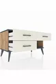 Commode Hyperion 3 tiroirs Pin-Anthracite/Gris pierre