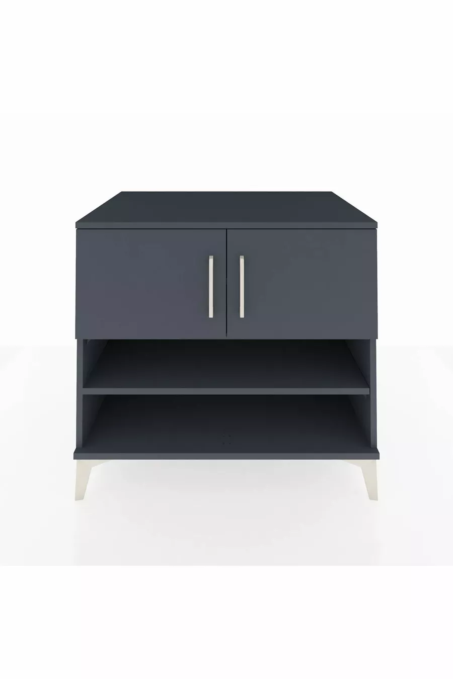 Commode Kronos 3 étagères 2 portes Anthracite-Anthracite
