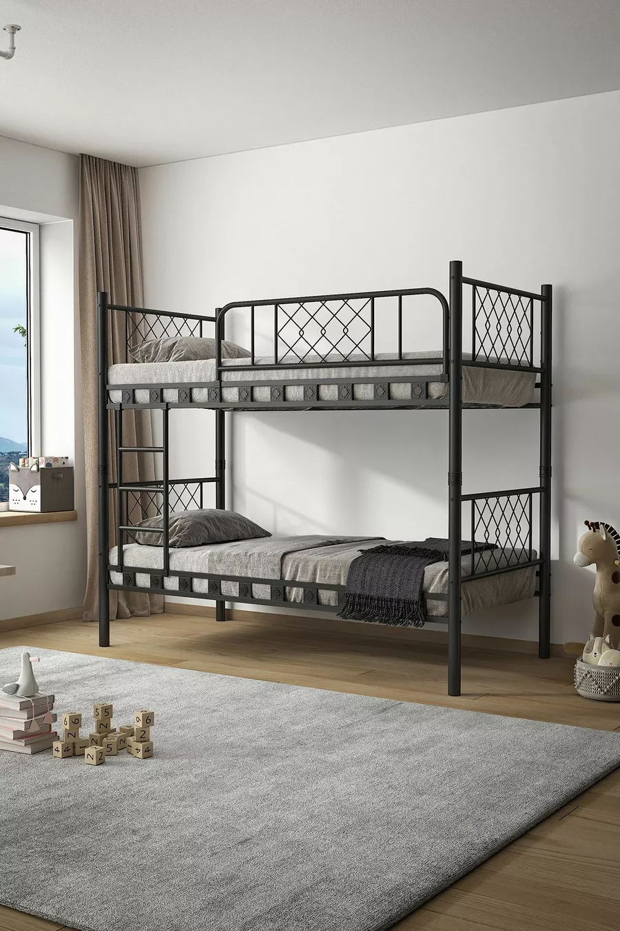 Chambre d'enfant Metis Lit superposé et cadre de lit en métal
