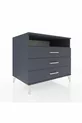 Commode Kronos à une étagère et trois tiroirs Anthracite-Anthracite