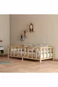 Lit Montessori Unisexe pour Bébé et Enfant avec Portes en Bois Naturel