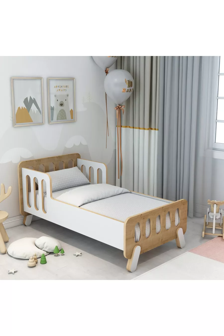 Lit pour bébé/enfant en bois Montessori Somfy / Démontable / cm x cm