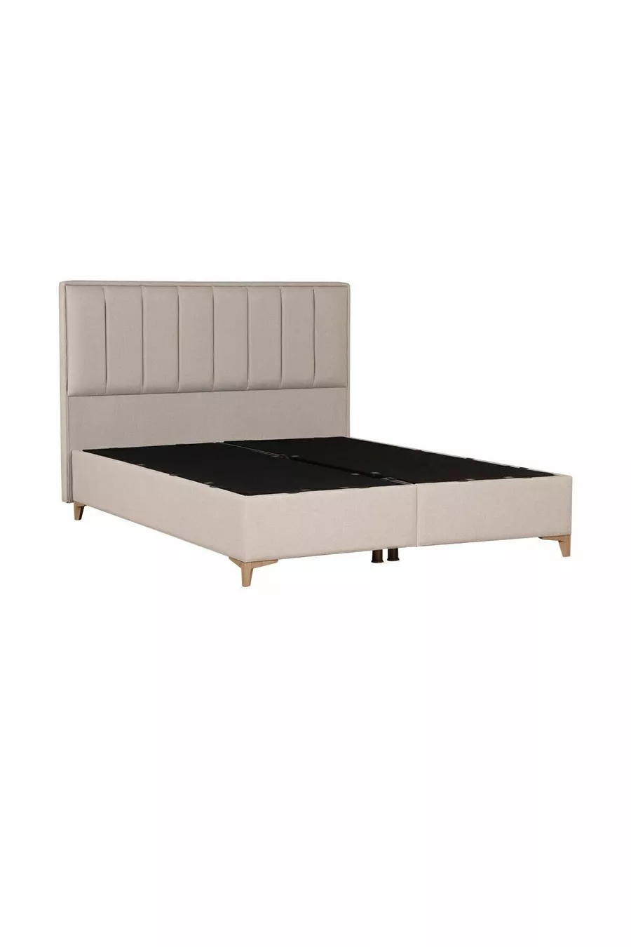 Ensemble tête de lit et sommier coffre Gold Therapy Beige (LIT NON INCLUS)