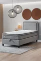 Ensemble 3 pièces Melisa : Sommier coffre une place + Matelas viscoélastique orthopédique antibactérien complet + Tête de lit