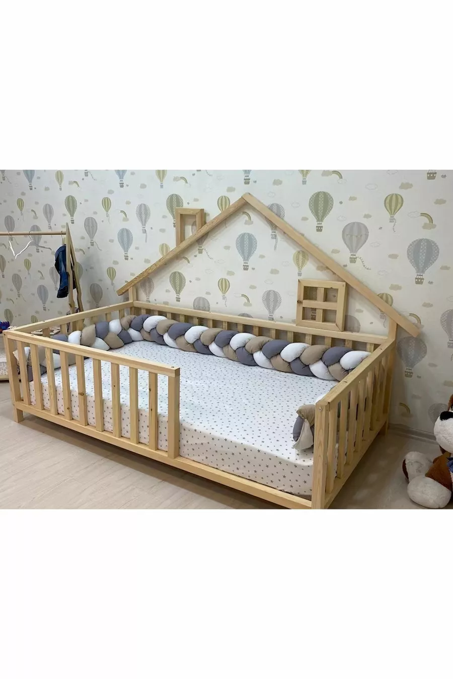Lit Montessori en bois - Lit en bois massif - Lit pour enfants et bébés Montessori