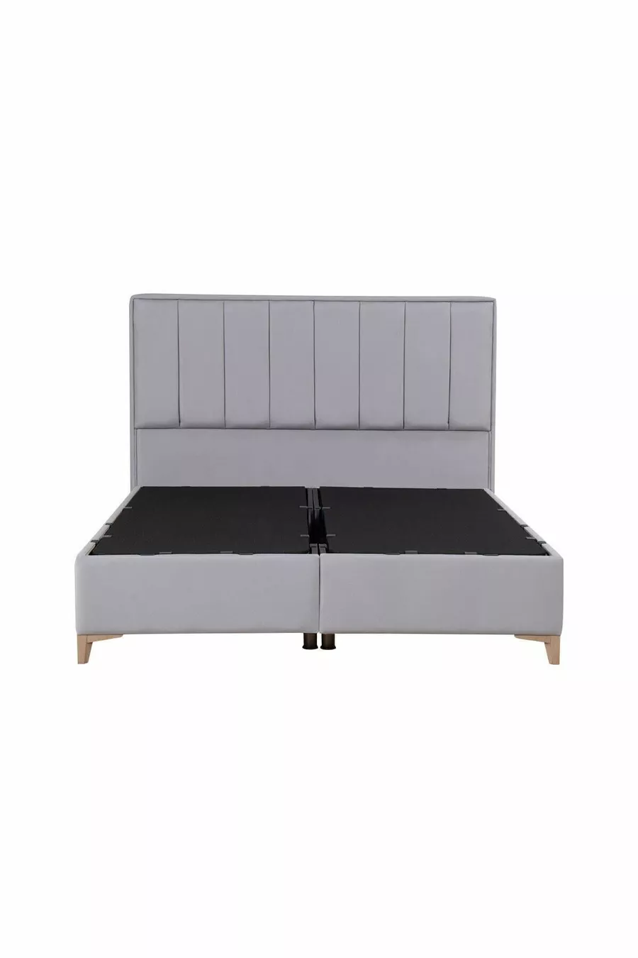 Lit coffre Gold Therapy gris (TÊTE DE LIT ET MATELAS NON INCLUS)