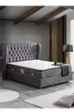 Ensemble tête de lit et sommier Nice, Gris anthracite