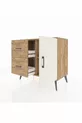 Commode Hyperion avec une étagère, 2 tiroirs et une porte, pin-pierre d'onyx/pin