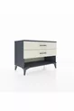 Commode Hyperion 2 tiroirs Anthracite-Pierres de lune