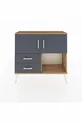 Commode Arges 2 étagères 2 tiroirs 2 portes Pin-Anthracite
