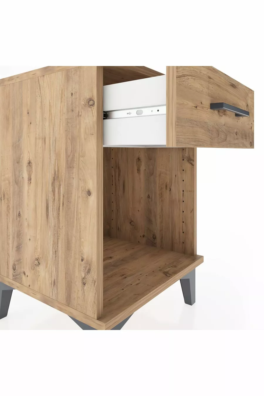 Table de chevet Hyperion avec un tiroir, pin-pin