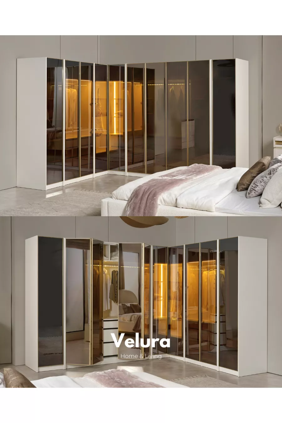Chambre à coucher Bern avec lit et armoire